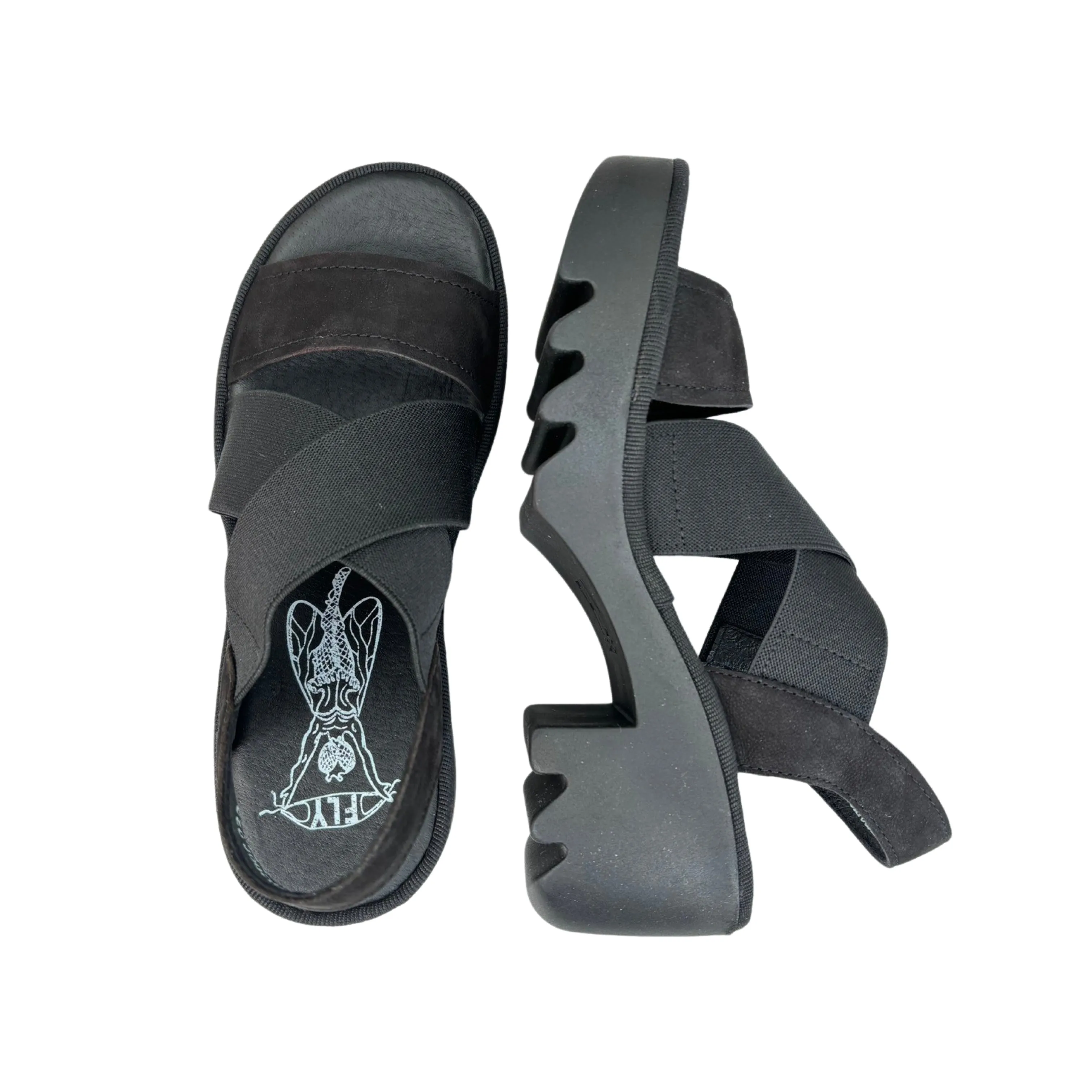 TAJI502 Black Crossover Sandal