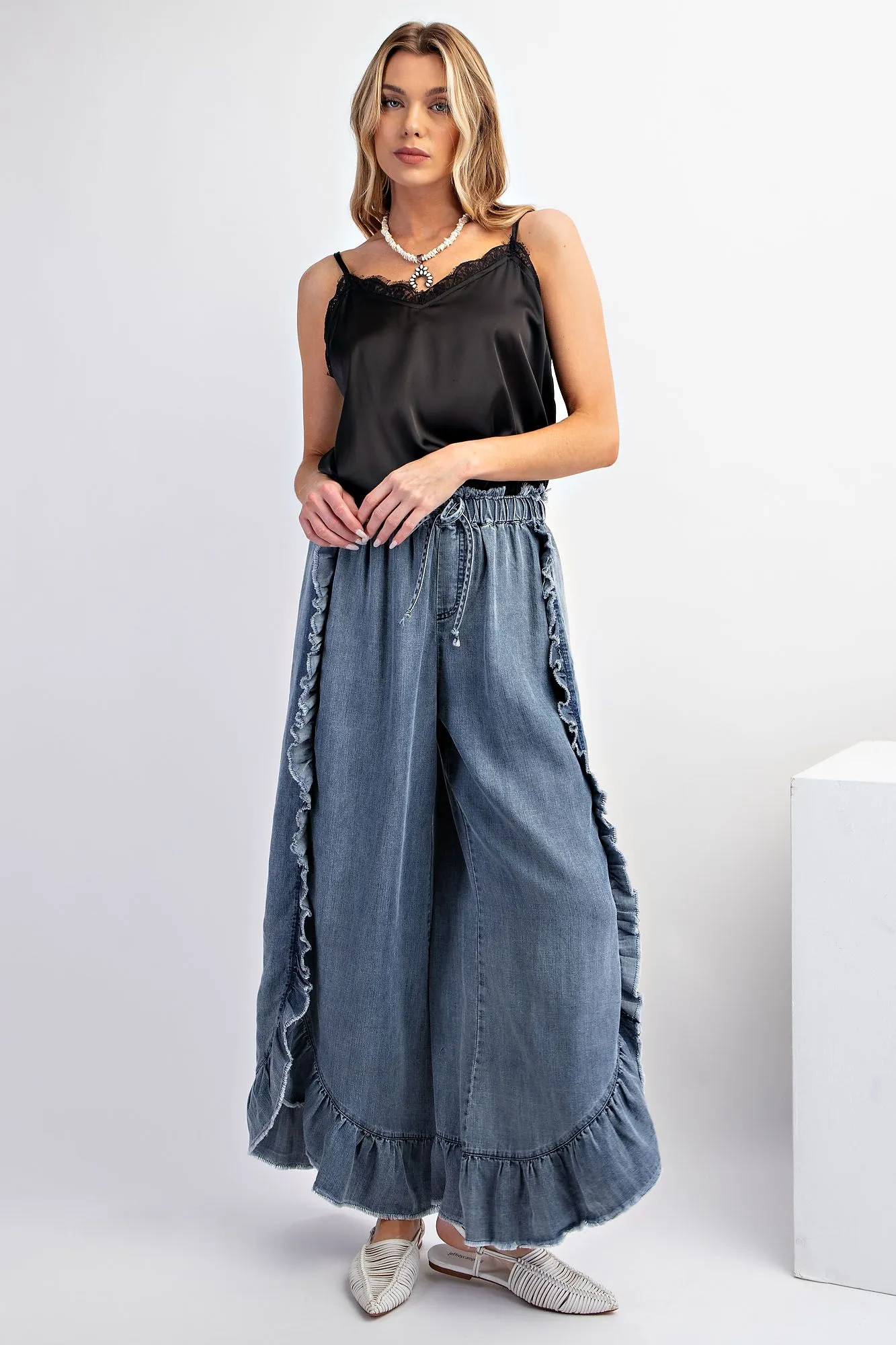 The Ruffle Wide Leg Pant