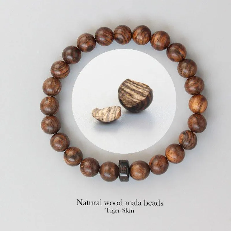 Tibetan Natural Wood Bracelet with Mantra