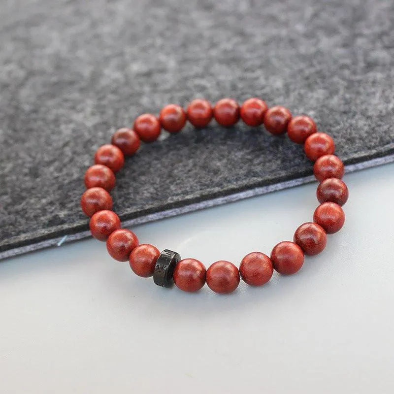 Tibetan Natural Wood Bracelet with Mantra