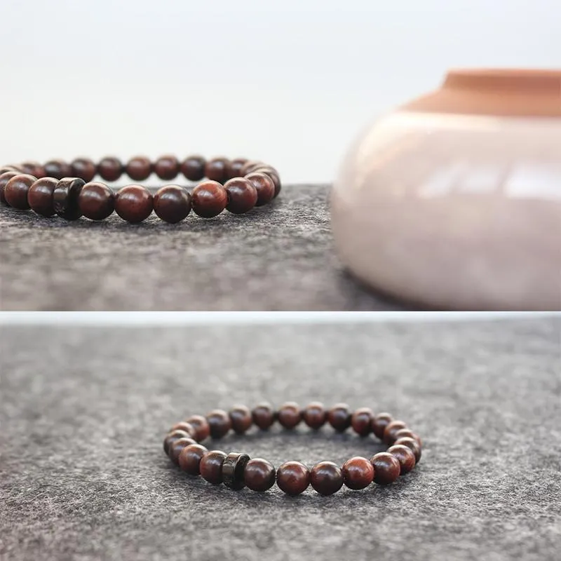 Tibetan Natural Wood Bracelet with Mantra