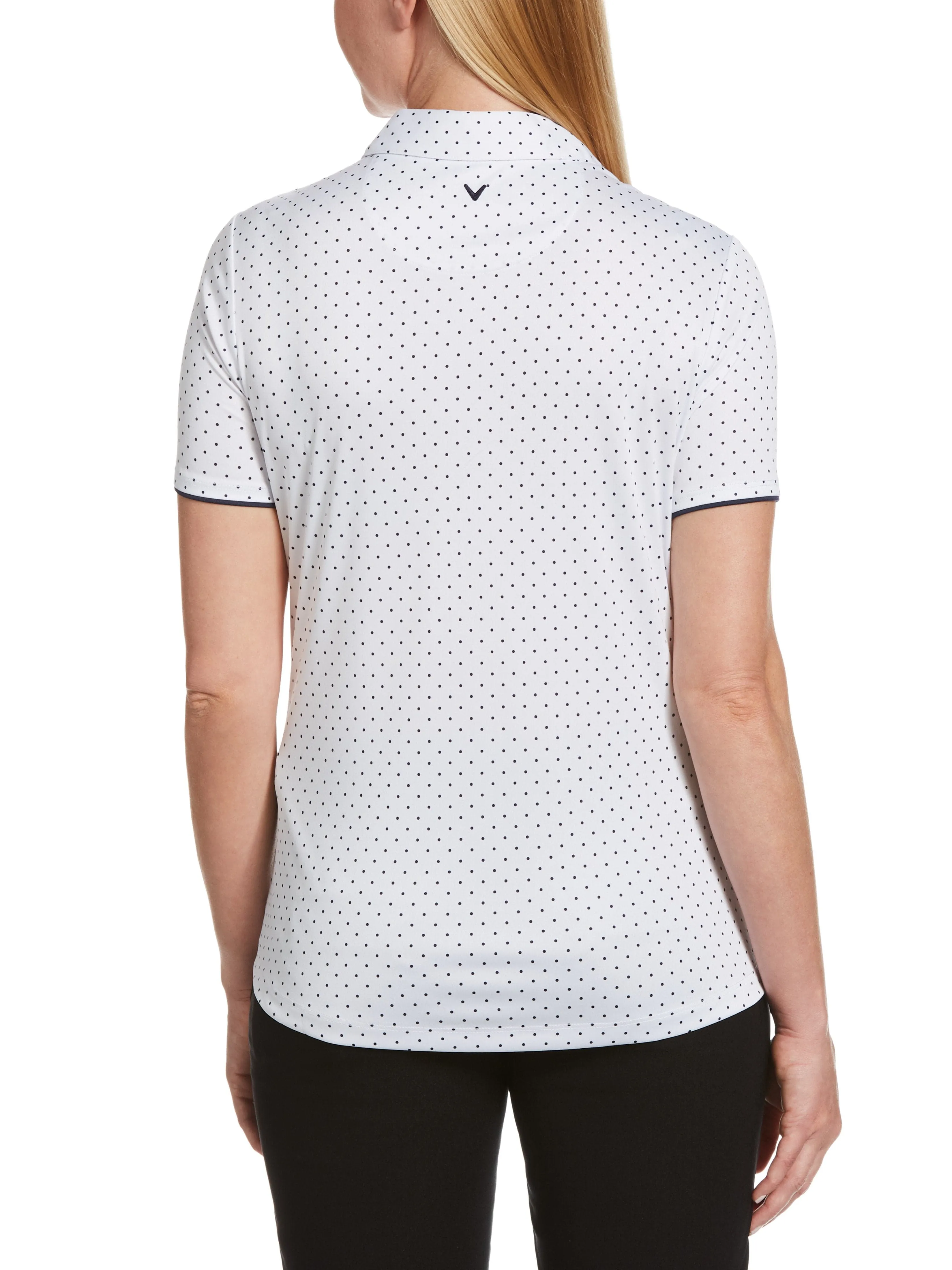 Womens Polka Dot Polo