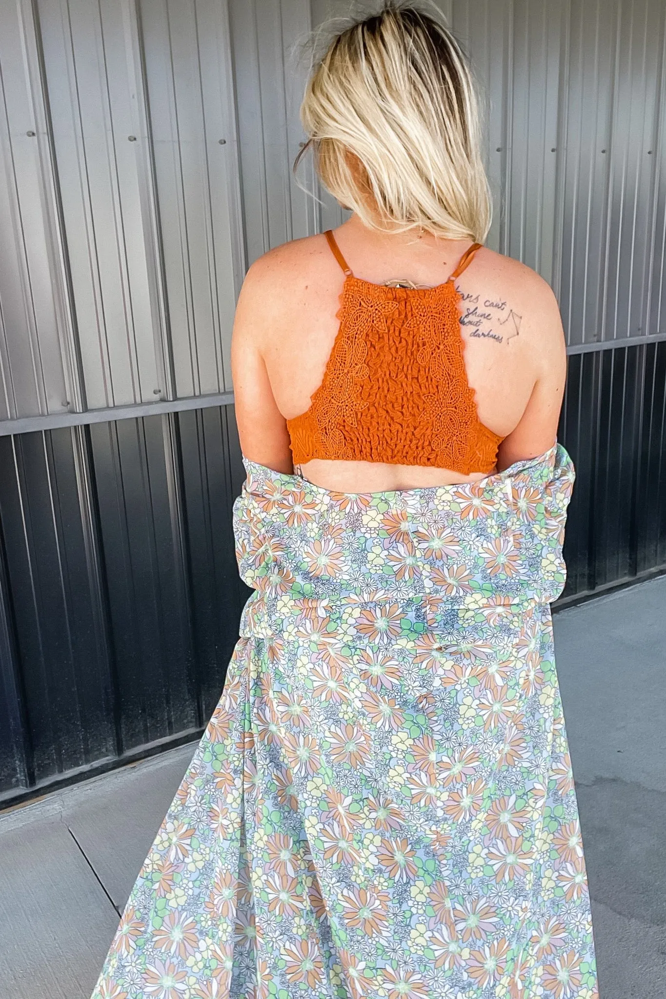 Yours Truly- {Olive, Mustard, Mocha, Clay, & Rust Orange} Lace Bralette w/ Smocking